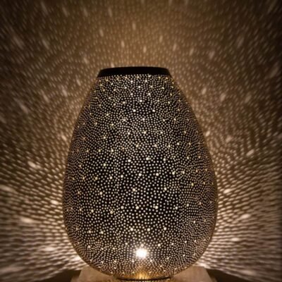 Handmade Moroccan Brass Table Lamp – Modern Small Table Lamp