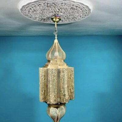 Luxury Moroccan Brass Chandelier Pendant – Handcrafted Ceiling Light Fixture