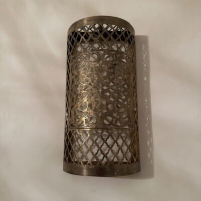 Moroccan Bronze Wall Lamp – Handmade Brass Wall Light with Artisanal Engravings