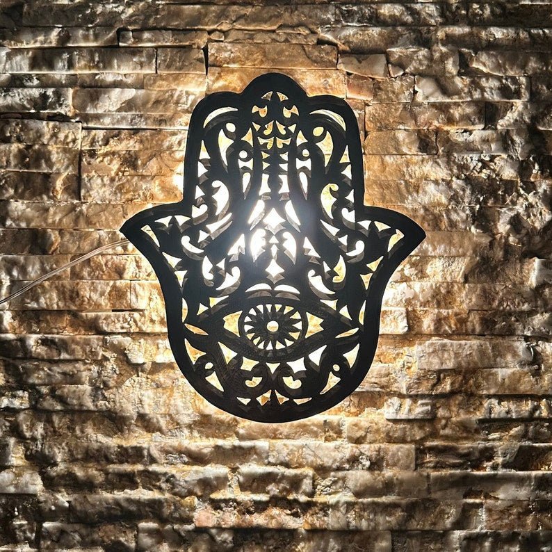 Hamsa Hand Moroccan Wall Light