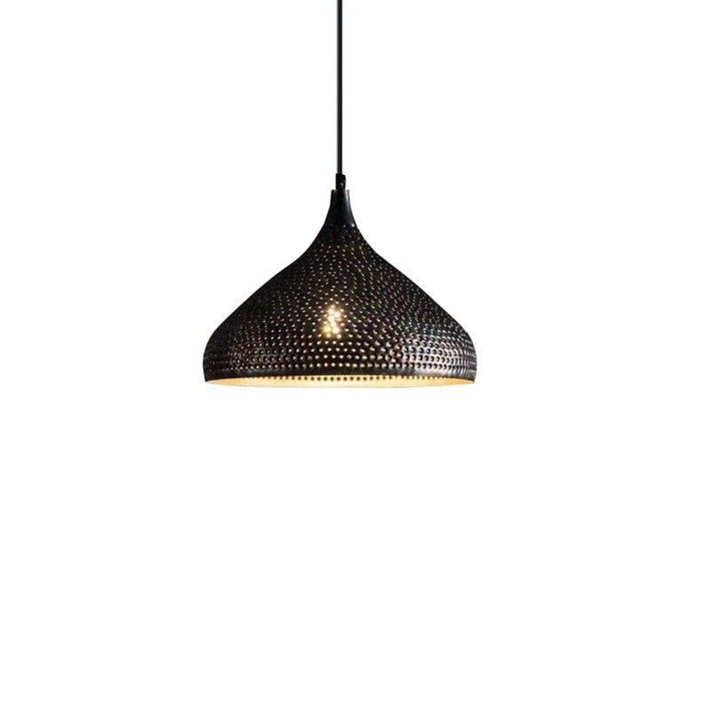 Black Hammered Ceiling Light - Pendant Light, Hanging Lamp, Light Fixture Décor