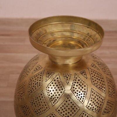 Moroccan Brass Pendant Light – Diamond Pattern Ceiling Lamp, Handmade Globe Light, Arabic Boho Hanging Lantern, Brass Shadow Fixture