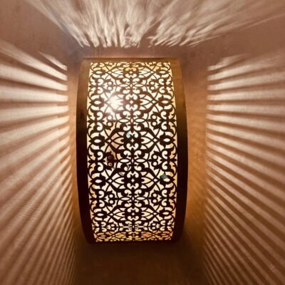 Handmade Moroccan Brass Wall Sconce: Bedroom Lighting