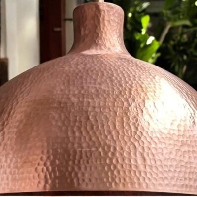 Handmade Hammered Copper Dome Pendant Light: Farmhouse Kitchen Lighting