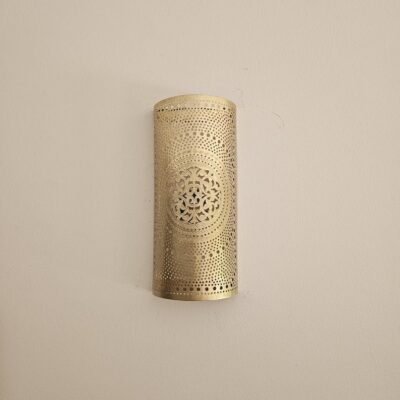 Moroccan Brass Wall Sconce: Handmade Wall Lamp