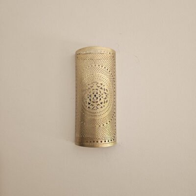 Moroccan Brass Wall Sconce: Handmade Wall Lamp