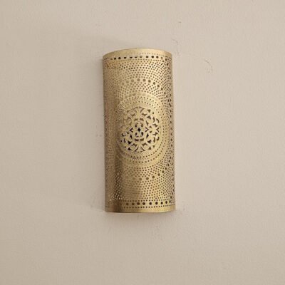 Moroccan Brass Wall Sconce: Handmade Wall Lamp