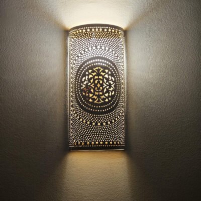 Moroccan Brass Wall Sconce: Handmade Wall Lamp