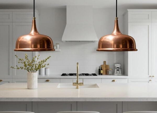 Handmade Copper Dome Pendant Modern Ceiling Light