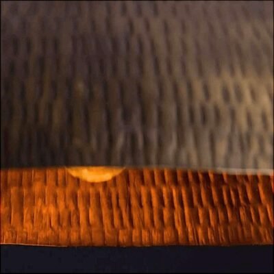 Brushed Bronze Flat Dome Pendant Light – Hammered Brass Hanging Ceiling Lamp for Kitchen Island