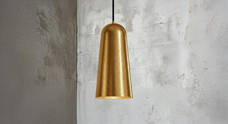 Hammered Copper Pendant Light: Moroccan Boho Style Ceiling Lamp