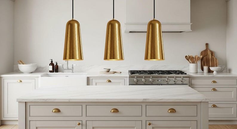 Hammered Copper Pendant Light: Moroccan Boho Style Ceiling Lamp