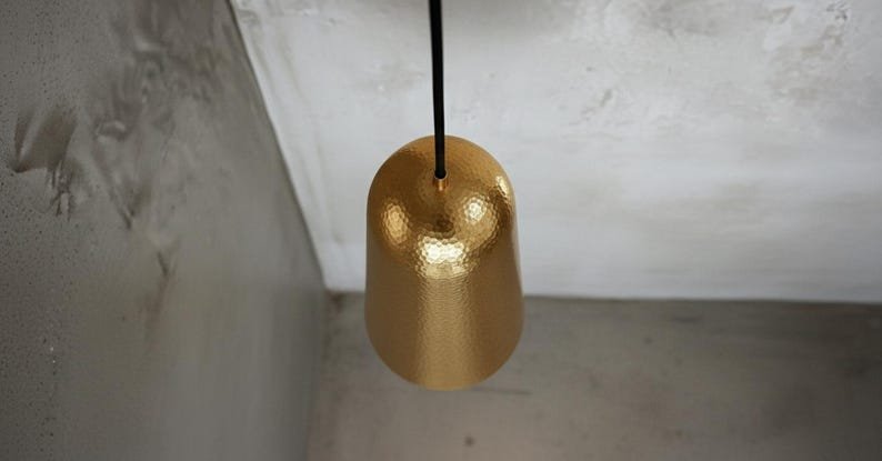Hammered Copper Pendant Light: Moroccan Boho Style Ceiling Lamp