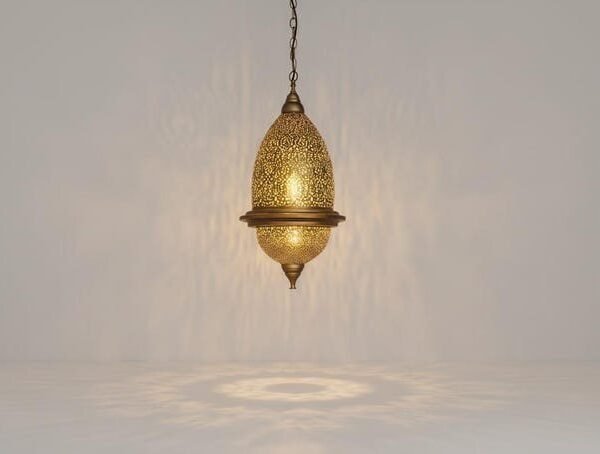 Teardrop Filigree Moroccan Pendant Ambient Shadow Light