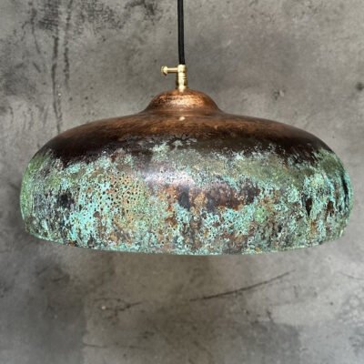 Green Patina Pendant Light , Patina Copper Kitchen Island Lighting
