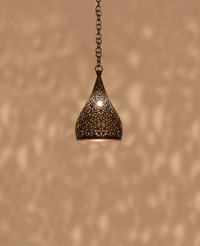Pendant light, brass pendant light, Moroccan Brass Pendant Light, Moroccan Light Fixtures, Simple Moroccan pendant lamp