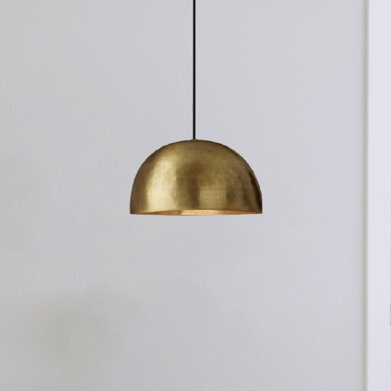 Set of 2 Brass pendant light for kitchen island hanging lamp ,light fixture