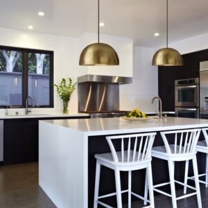 Brass Dome Pendant Light Modern Kitchen Island Ceiling Lamp