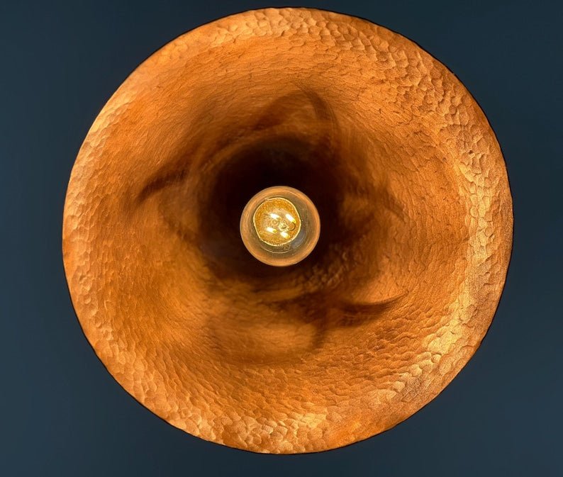 Oxidized Copper Dome Hanging Light ,Industrial Modern Copper lamp Patina,Dome Copper Pendant Lamp, Ceiling Dome Lamp,Farmhouse Pendant Light