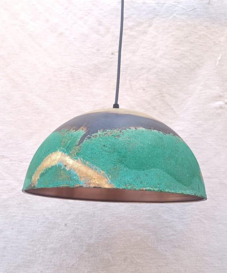 Green Patina Pendant Light , Patina Copper Kitchen Island Lighting Green Patina Pendant Light , Patina Copper Kitchen Island Lighting