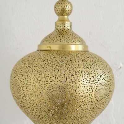 Handmade Moroccan Brass Pendant Light: Boho Ceiling Lamp