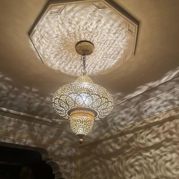 Moroccan Brass Pendant Light, Handmade Home Decor Lighting