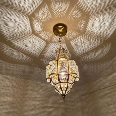 Handmade Moroccan Brass Pendant Light - Decorative Ceiling Lamp