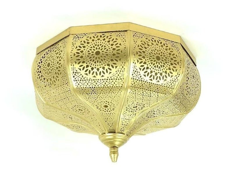 Moroccan Light Fixtures- Handmade Flush Ceiling Light, Simple Moroccan Ceiling lamp, Ceiling Light Fixture
