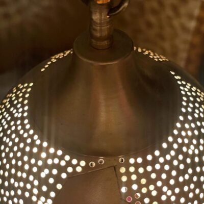 Handmade Moroccan Brass Pendant Light – Boho Hanging Chandelier, Brass Pendant Lighting, Moroccan Light Fixtures