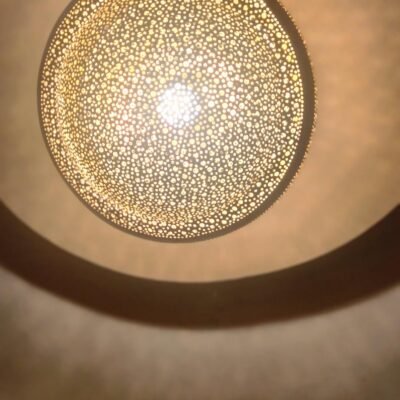 Handmade Moroccan Brass Pendant Light – Spherical Marrakesh Ceiling Lamp, Moroccan Chandelier, Arabian Lighting