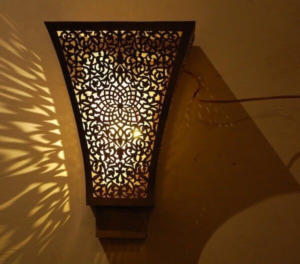 Moroccan Pierced Metal Wall Sconce