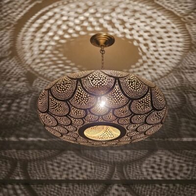 Moroccan brass pendant light