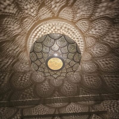 Moroccan brass pendant light