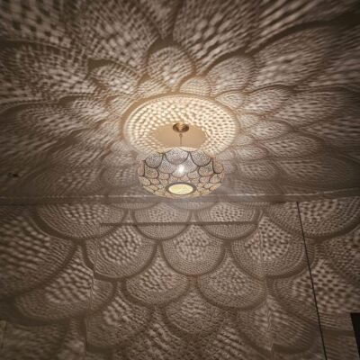 Moroccan brass pendant light