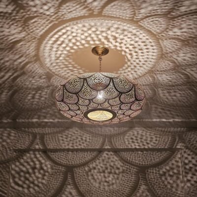 Moroccan brass pendant light