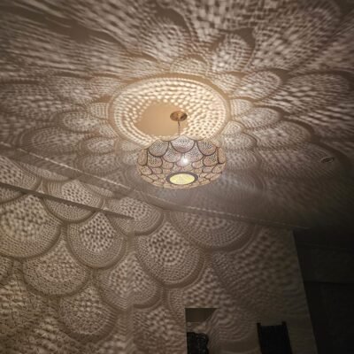 Moroccan brass pendant light