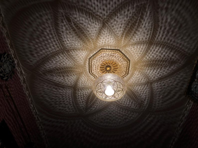 Handmade Moroccan Brass Pendant Light Fixture Rustic Farmhouse Hanging Ceiling Lamp Boho Chandelier for Kitchen, Dining Room & Entryway Handmade Moroccan Brass Pendant Light Fixture Rustic Farmhouse Hanging Ceiling Lamp Boho Chandelier for Kitchen, Dining Room & Entryway